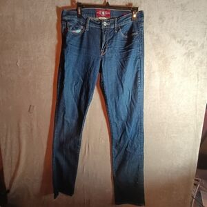 Lucky Brand Sofia Straight Womens Jeans 10/30 Dark Wash Long